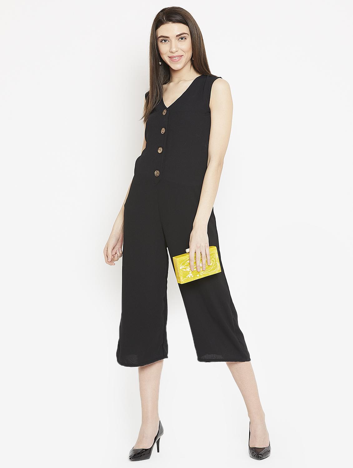 button detail 3/4 jumpsuit - 15860894 - Zoom Image - 2