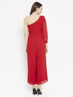 single shoulder wide leg jumpsuit - 15860895 - Standard Image - 3