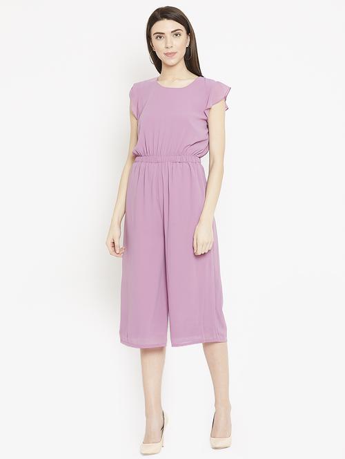 tie-knot back wide leg jumpsuit - 15860898 - Standard Image - 1