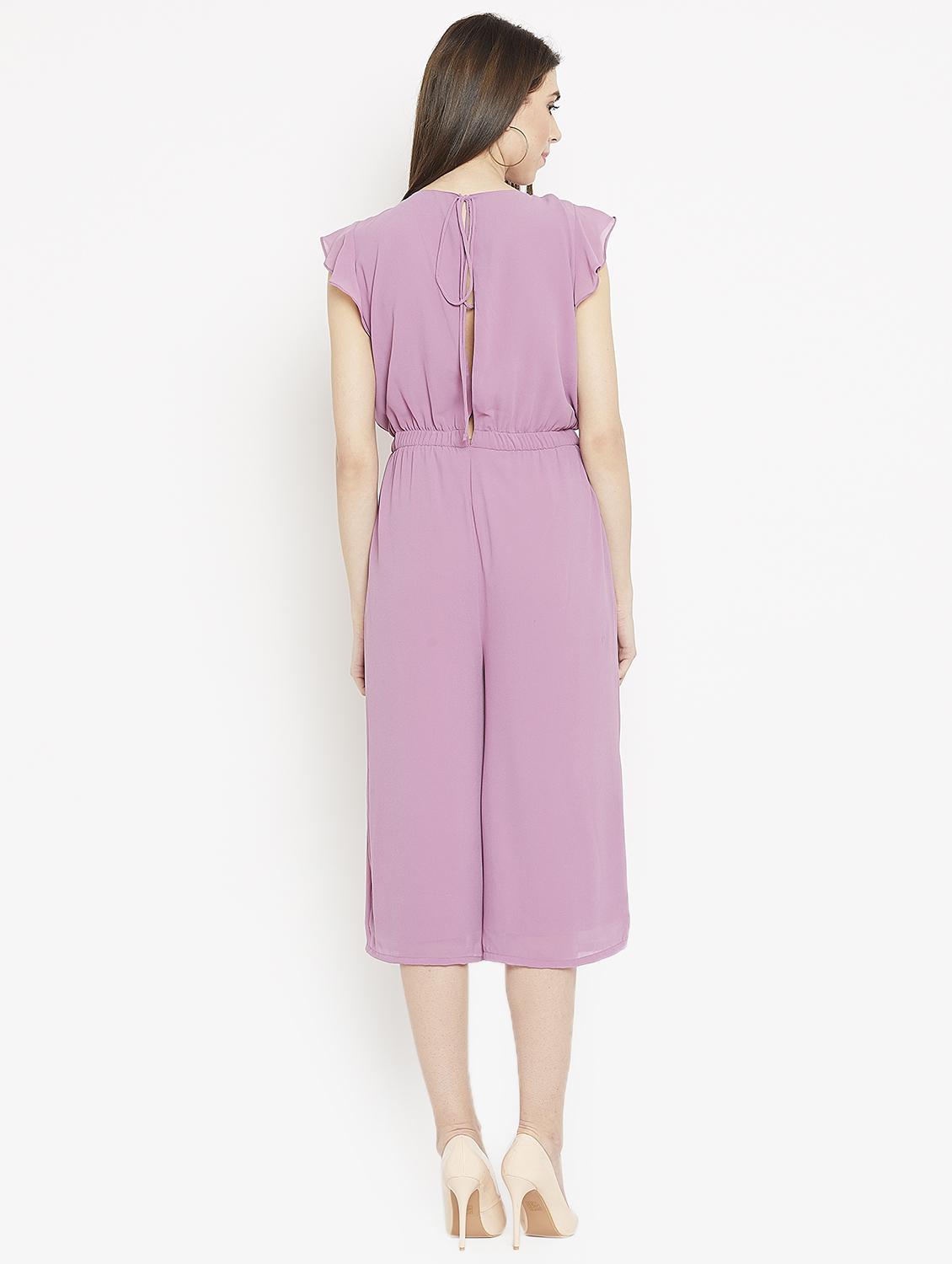 tie-knot back wide leg jumpsuit - 15860898 - Zoom Image - 2