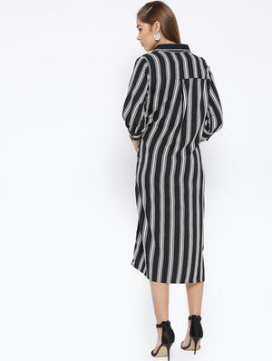 button-up faux wrap tie-front dress - 15860934 - Standard Image - 3