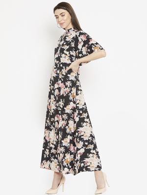 tie-back floral maxi dress - 15860942 - Standard Image - 2