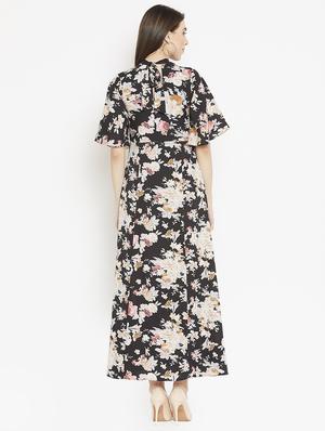 tie-back floral maxi dress - 15860942 - Standard Image - 3