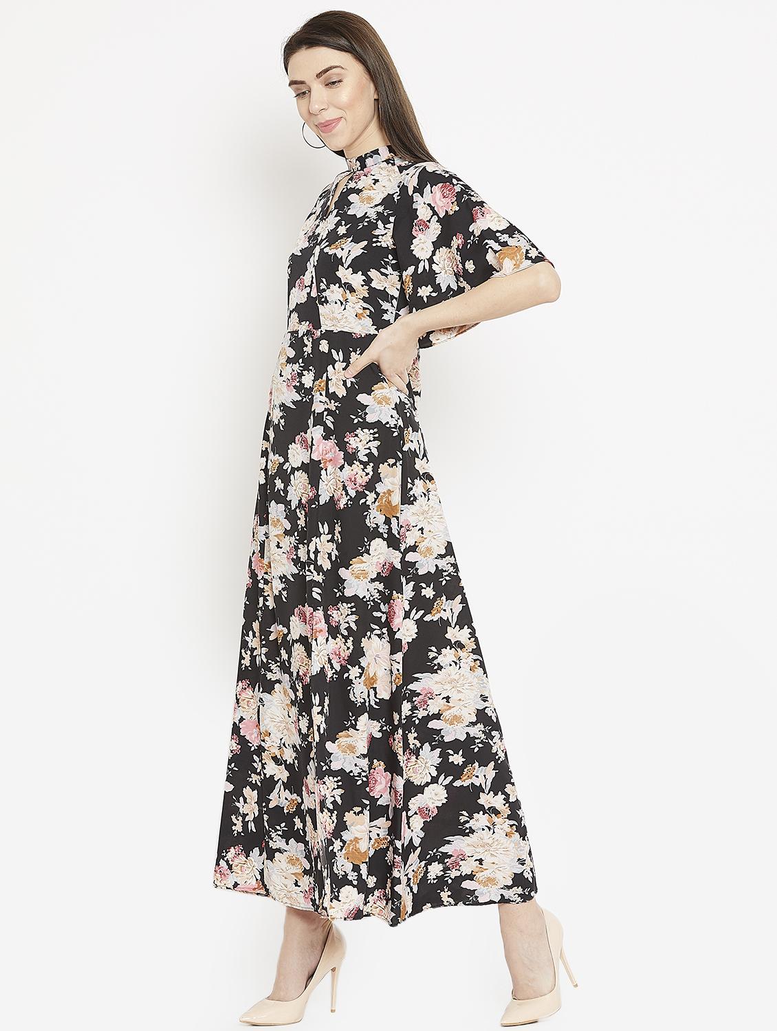 tie-back floral maxi dress - 15860942 - Zoom Image - 2