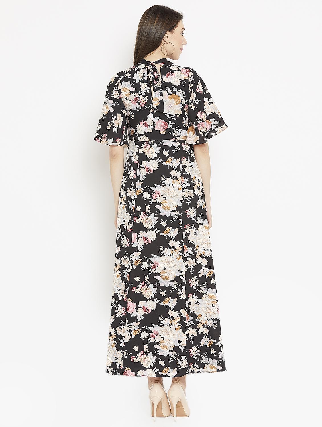 tie-back floral maxi dress - 15860942 - Zoom Image - 3