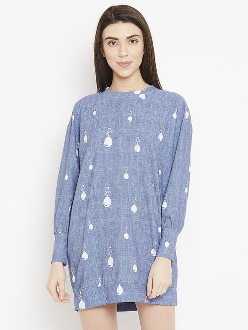 balloon print shift dress - 15860943 - Standard Image - 1