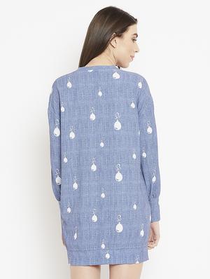 balloon print shift dress - 15860943 - Standard Image - 2