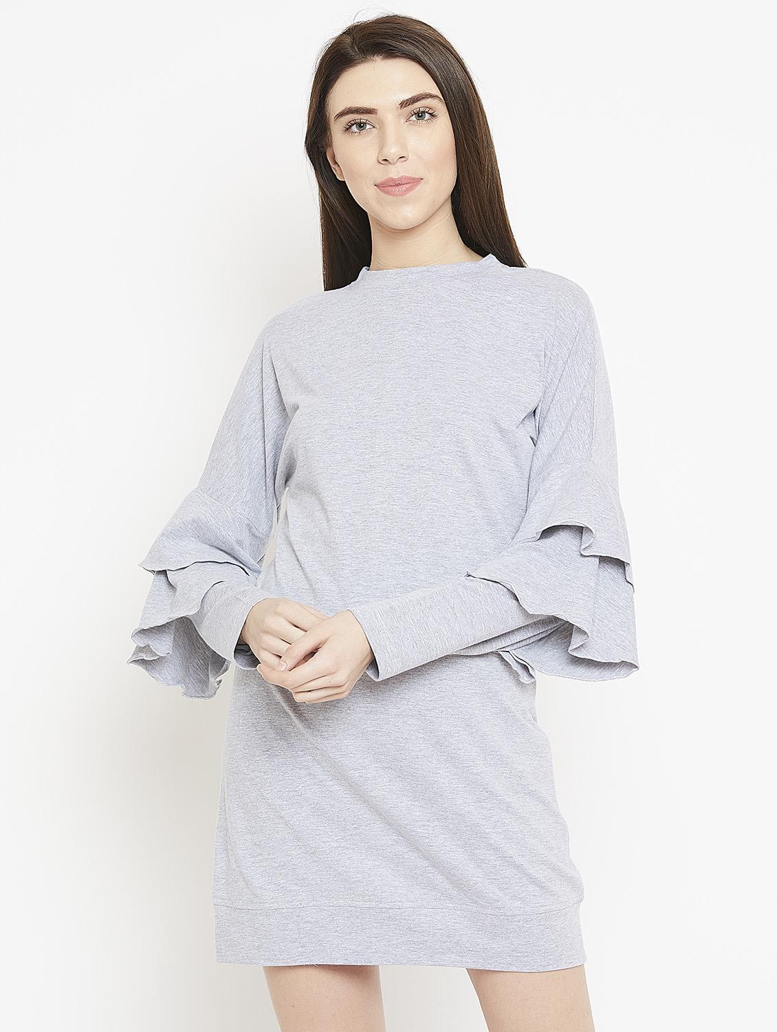 layered sleeve shift dress - 15860944 - Zoom Image - 1