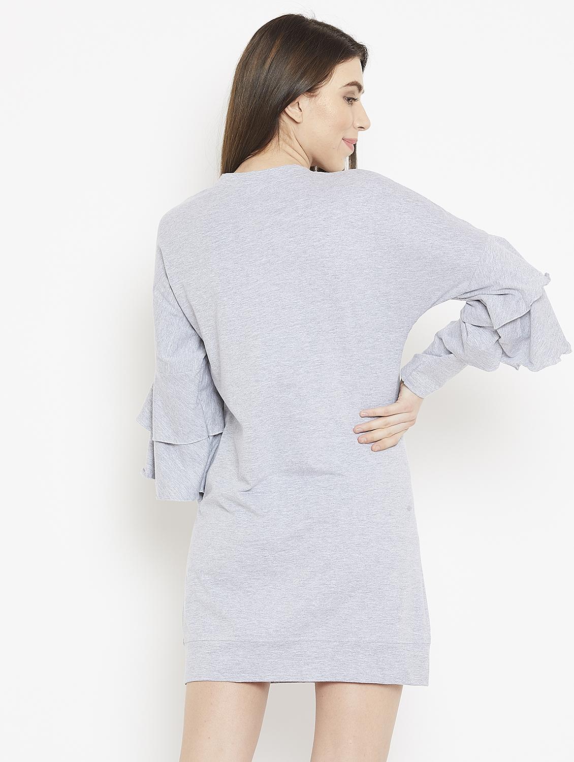 layered sleeve shift dress - 15860944 - Zoom Image - 2