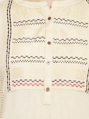 embroidered straight kurta - 15861430 - Standard Image - 3