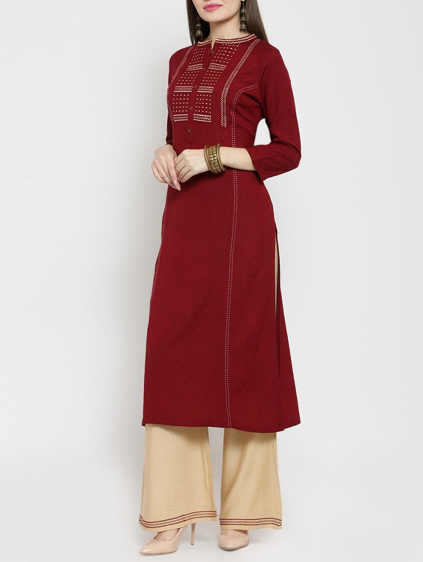 kaantha straight kurta - 15861433 - Zoom Image - 2