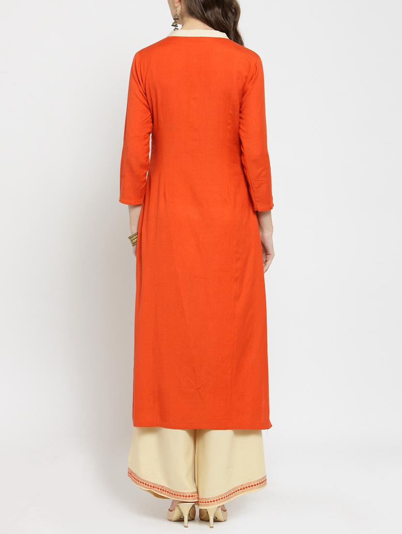 pintucks straight kurta - 15861434 - Zoom Image - 3