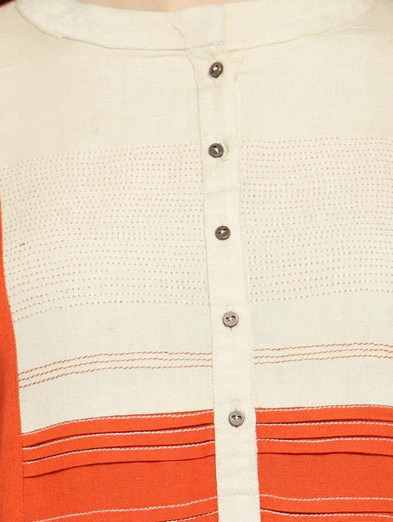 pintucks straight kurta - 15861434 - Zoom Image - 4