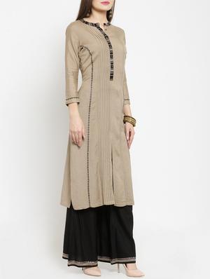 pintucks straight kurta - 15861435 - Standard Image - 2