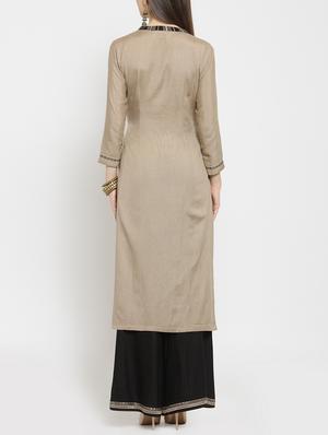 pintucks straight kurta - 15861435 - Standard Image - 3