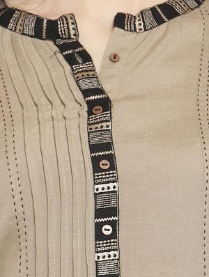 pintucks straight kurta - 15861435 - Standard Image - 4