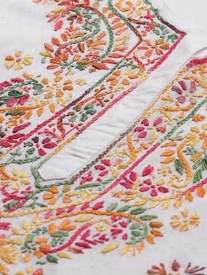 ada hand-embroidered white chikankari kurti - 15861577 - Standard Image - 5