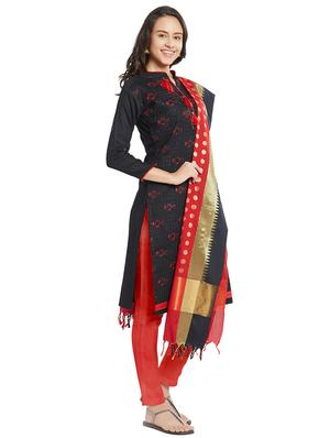 embroidered unstitched pant suit - 15862026 - Standard Image - 2