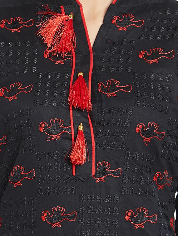 embroidered unstitched pant suit - 15862026 - Zoom Image - 4