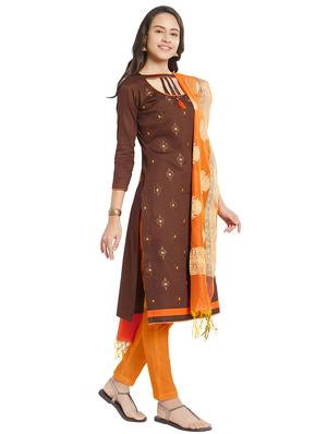 embroidered unstitched pant suit - 15862027 - Standard Image - 2