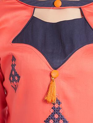 embroidered unstitched pant suit - 15862032 - Standard Image - 4
