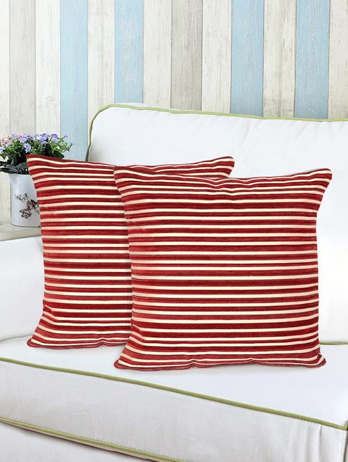 saral home soft viscose chenille cushion cover (set of 2 pc, 40x40 cm) - 15862039 - Standard Image - 1