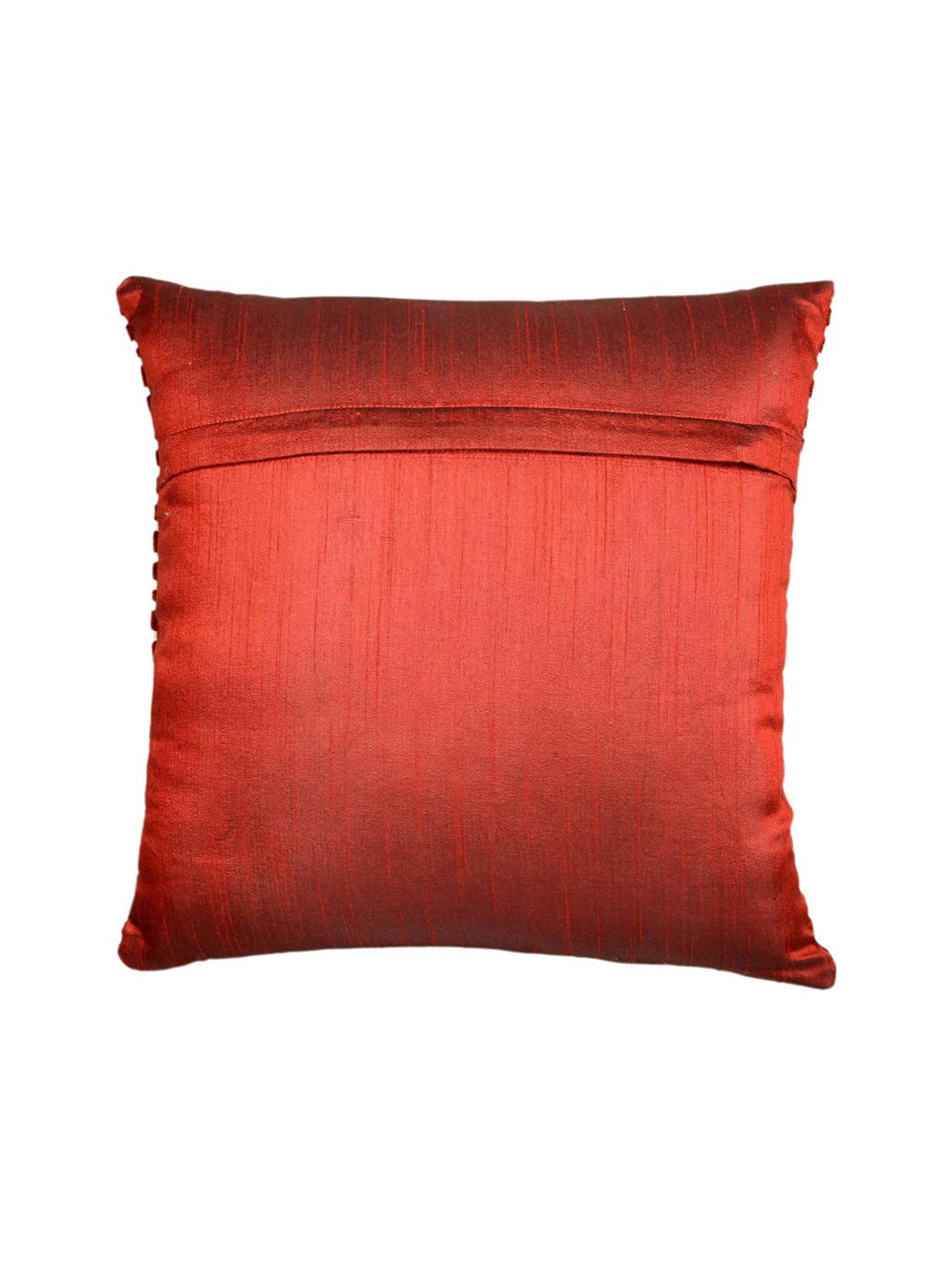saral home soft viscose chenille cushion cover (set of 2 pc, 40x40 cm) - 15862039 - Zoom Image - 3
