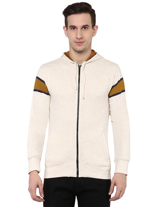 beige taped sweatshirt - 15862119 - Standard Image - 1