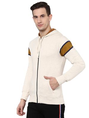 beige taped sweatshirt - 15862119 - Standard Image - 2