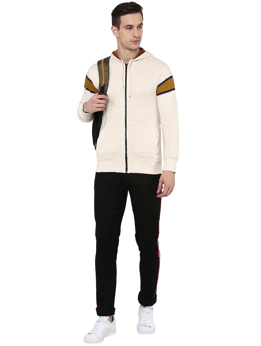 beige taped sweatshirt - 15862119 - Zoom Image - 4