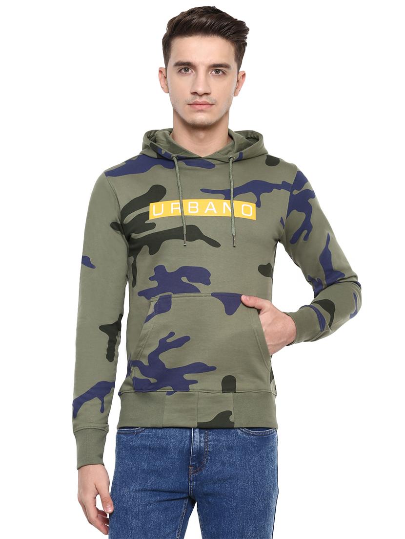 green camouflage print sweatshirt - 15862123 - Zoom Image - 1