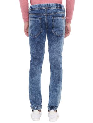 blue cotton blend jogger - 15862164 - Standard Image - 3