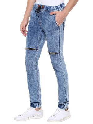 blue cotton blend jogger - 15862165 - Standard Image - 2