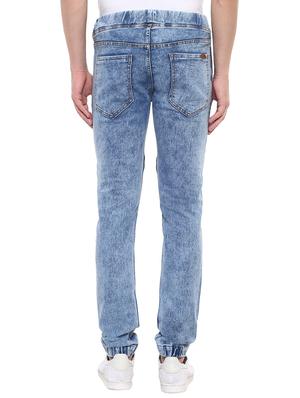 blue cotton blend jogger - 15862165 - Standard Image - 3