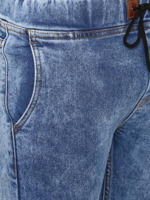 blue cotton blend jogger - 15862165 - Standard Image - 5