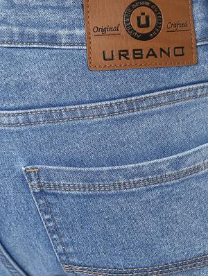 light blue cotton blend plain jeans - 15862166 - Standard Image - 5