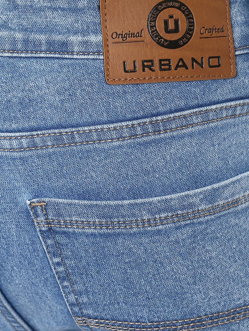 light blue cotton blend plain jeans - 15862166 - Zoom Image - 5