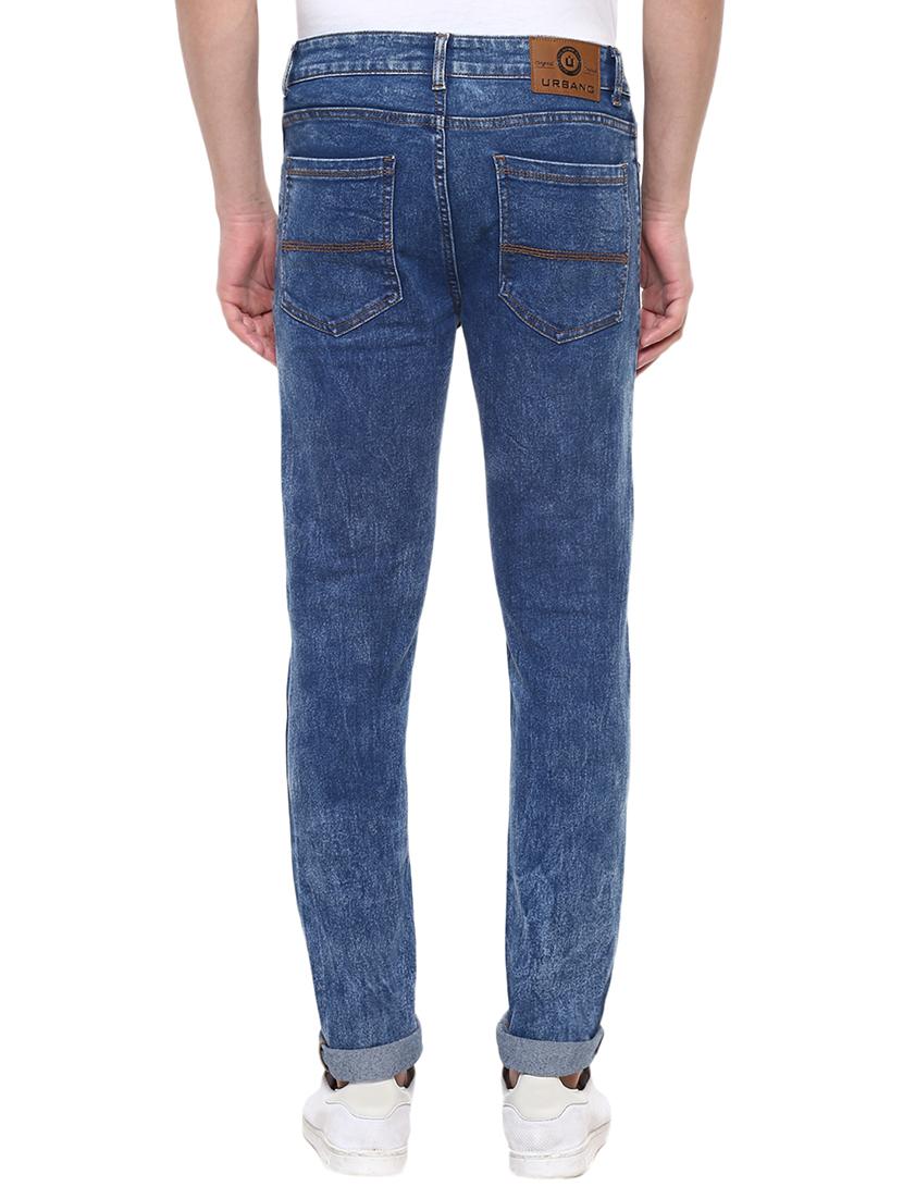 blue cotton blend plain jeans - 15862167 - Zoom Image - 3