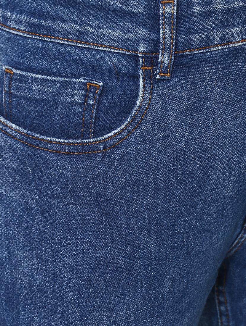 blue cotton blend plain jeans - 15862167 - Zoom Image - 5