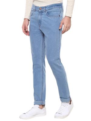 blue cotton blend plain jeans - 15862168 - Standard Image - 2