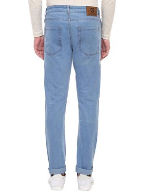 blue cotton blend plain jeans - 15862168 - Standard Image - 3