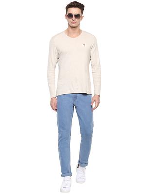 blue cotton blend plain jeans - 15862168 - Standard Image - 4
