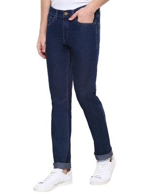blue cotton blend plain jeans - 15862169 - Standard Image - 2