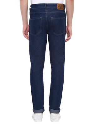 blue cotton blend plain jeans - 15862169 - Standard Image - 3