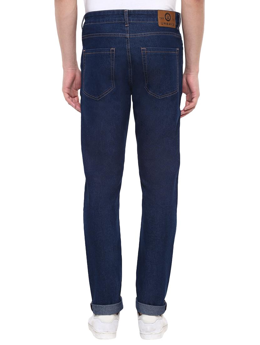 blue cotton blend plain jeans - 15862169 - Zoom Image - 3