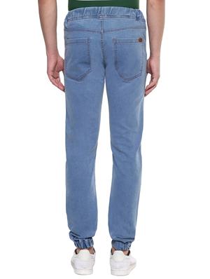 light blue cotton blend jogger - 15862170 - Standard Image - 3