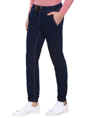 dark blue cotton blend jogger - 15862171 - Standard Image - 2