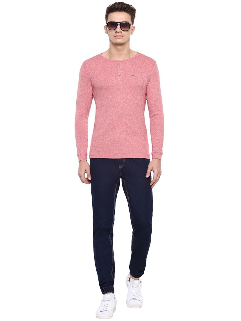 dark blue cotton blend jogger - 15862171 - Zoom Image - 4