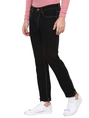 black cotton blend plain jeans - 15862173 - Standard Image - 2