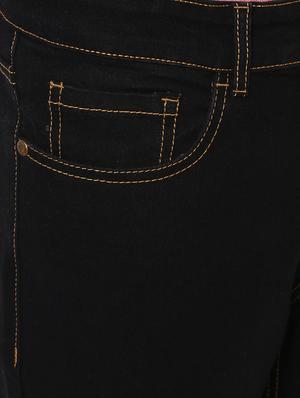 black cotton blend plain jeans - 15862173 - Standard Image - 5